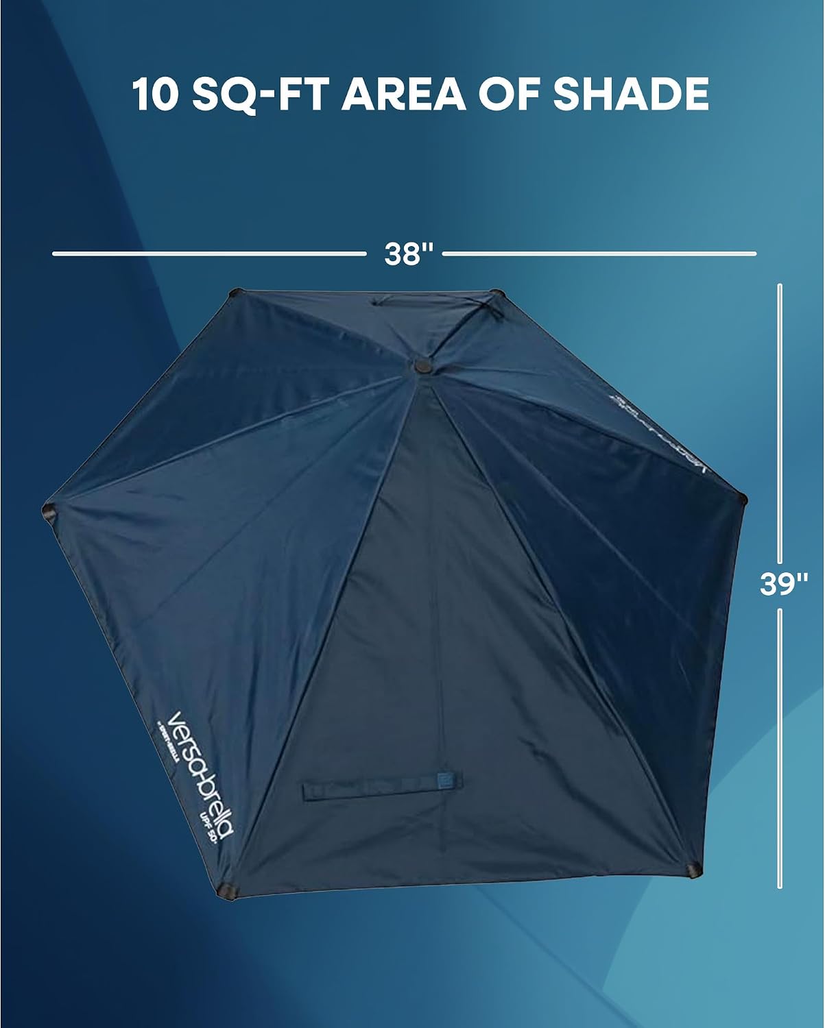 Sport-Brella Versa-Brella – Tragbarer Schirm mit Klemmhalterung, UPF 50+
