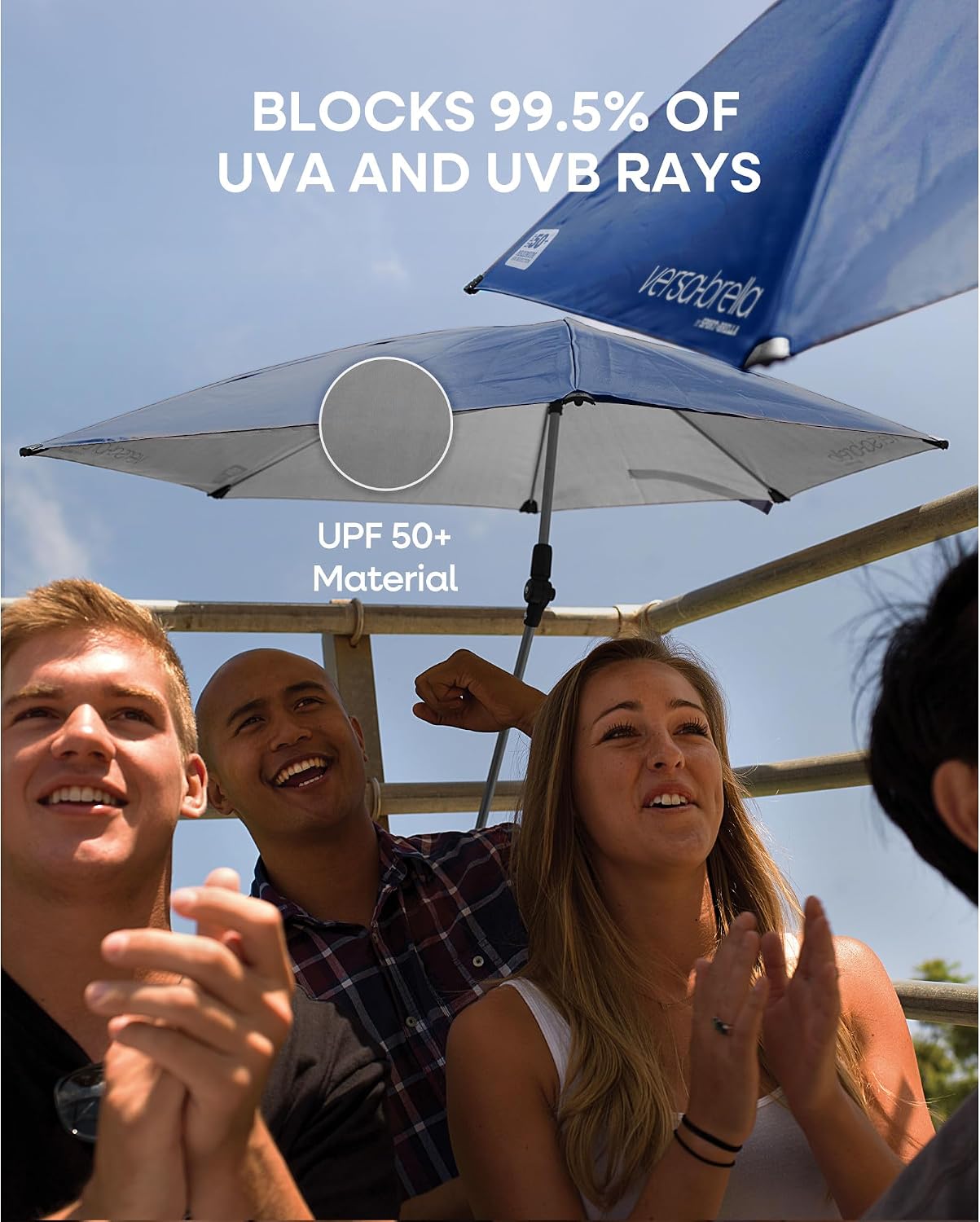 Sport-Brella Versa-Brella – Tragbarer Schirm mit Klemmhalterung, UPF 50+
