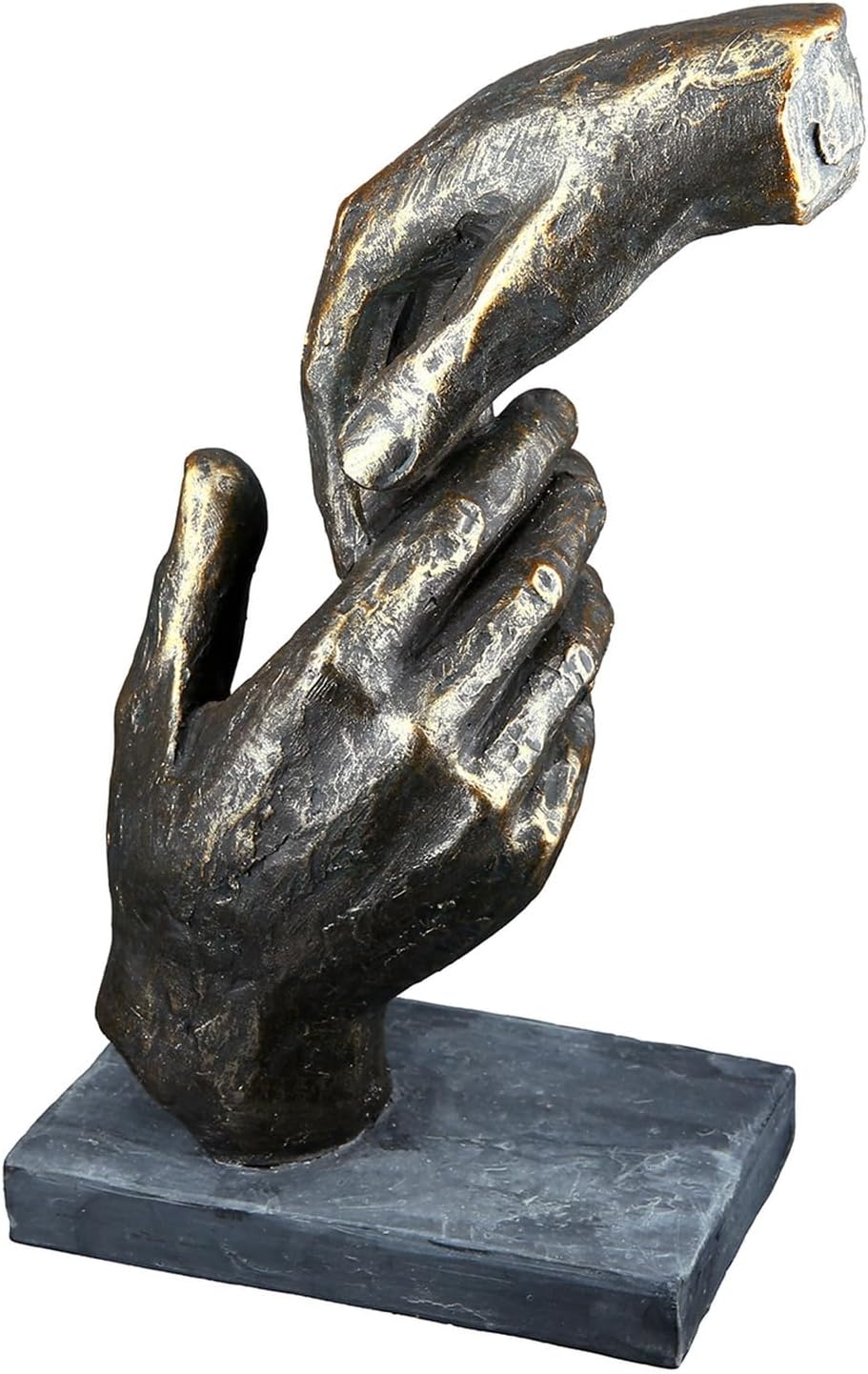 Casablanca Two Hands Decorative Bronze Resin Statue Living Room Office Decoration H 21 cm x W 13 cm Modern Sculptures