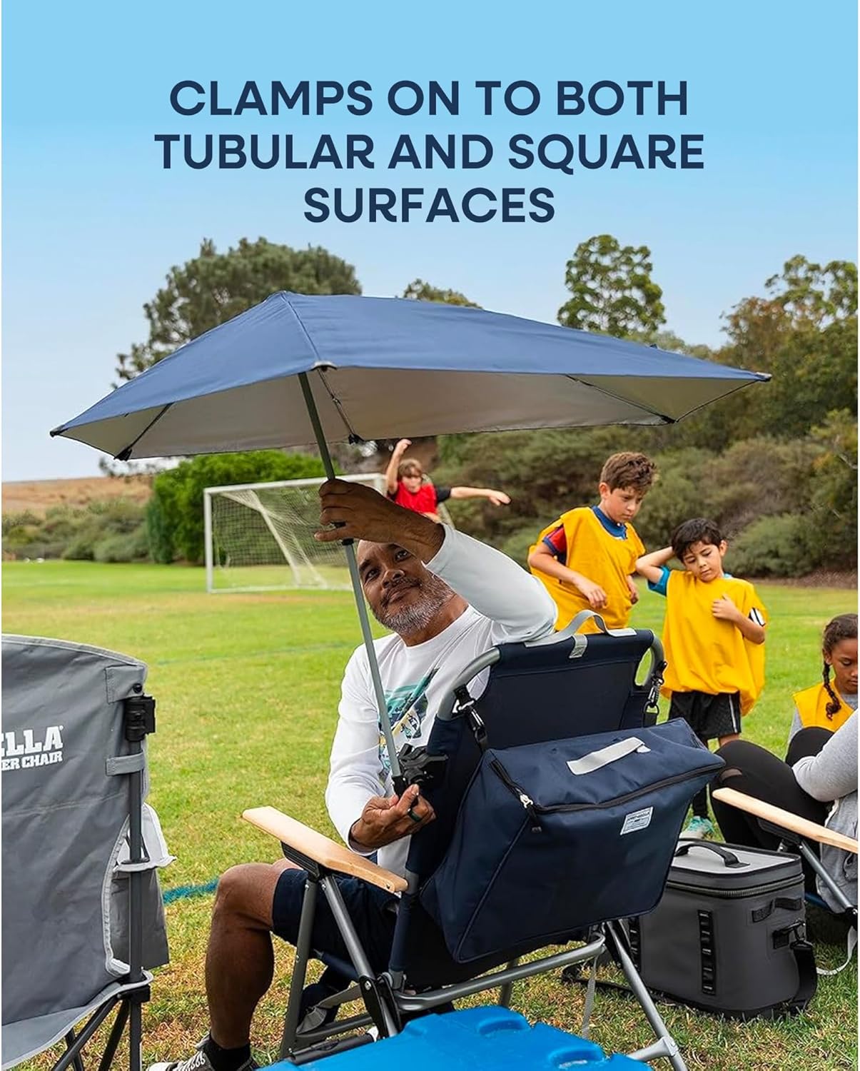 Sport-Brella Versa-Brella – Tragbarer Schirm mit Klemmhalterung, UPF 50+