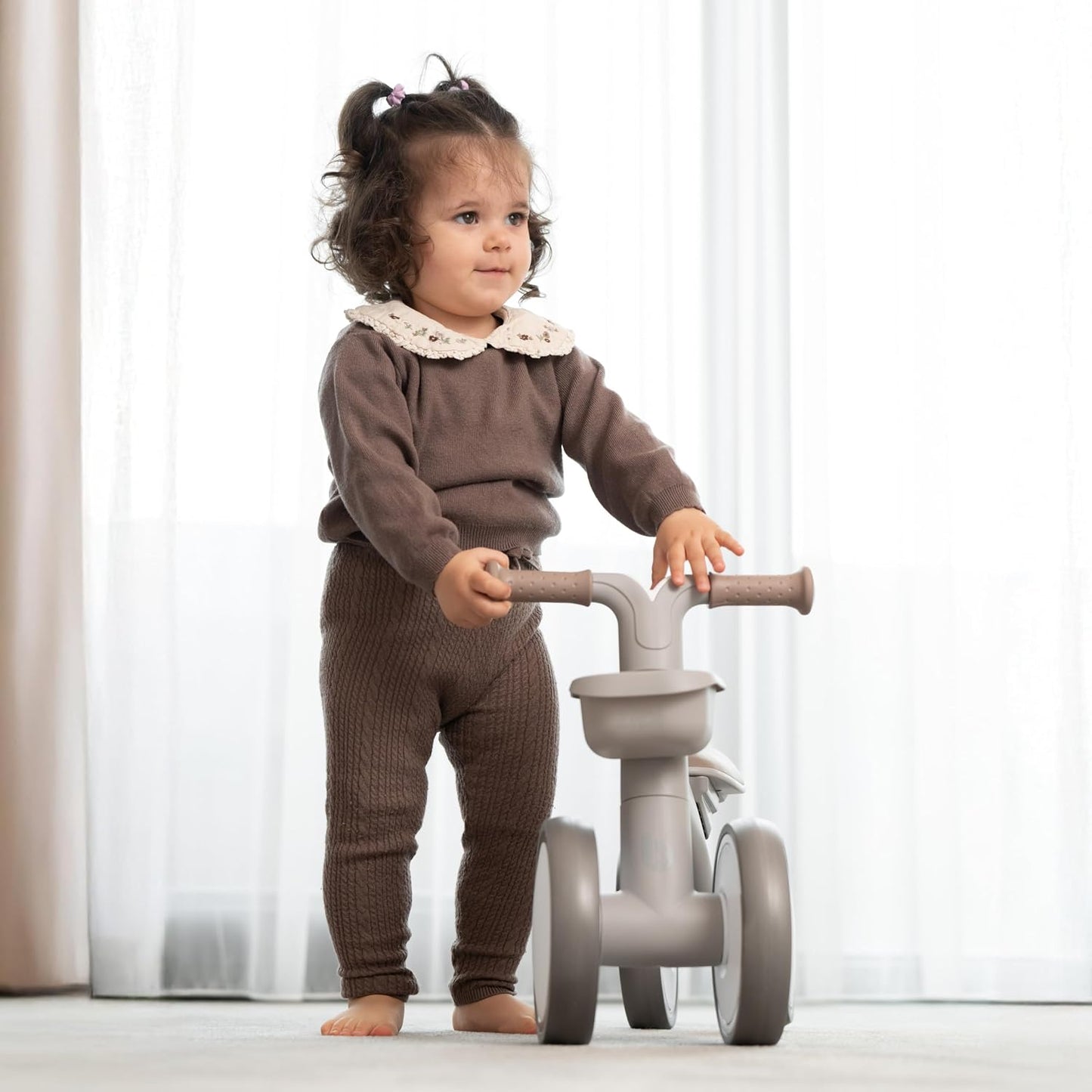 KikkaBoo Zipi Bicycle Without Pedals, Balance Bike with Basket, Adjustable, Children's Toy, Baby Gift